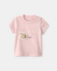 Baby Girl 2-Piece 'Little One' Koala Graphic Tee & Pant Set - Pink