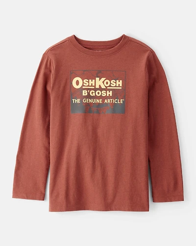 Boys Vintage OshKosh B'Gosh Long-Sleeve Graphic Tee - Brown