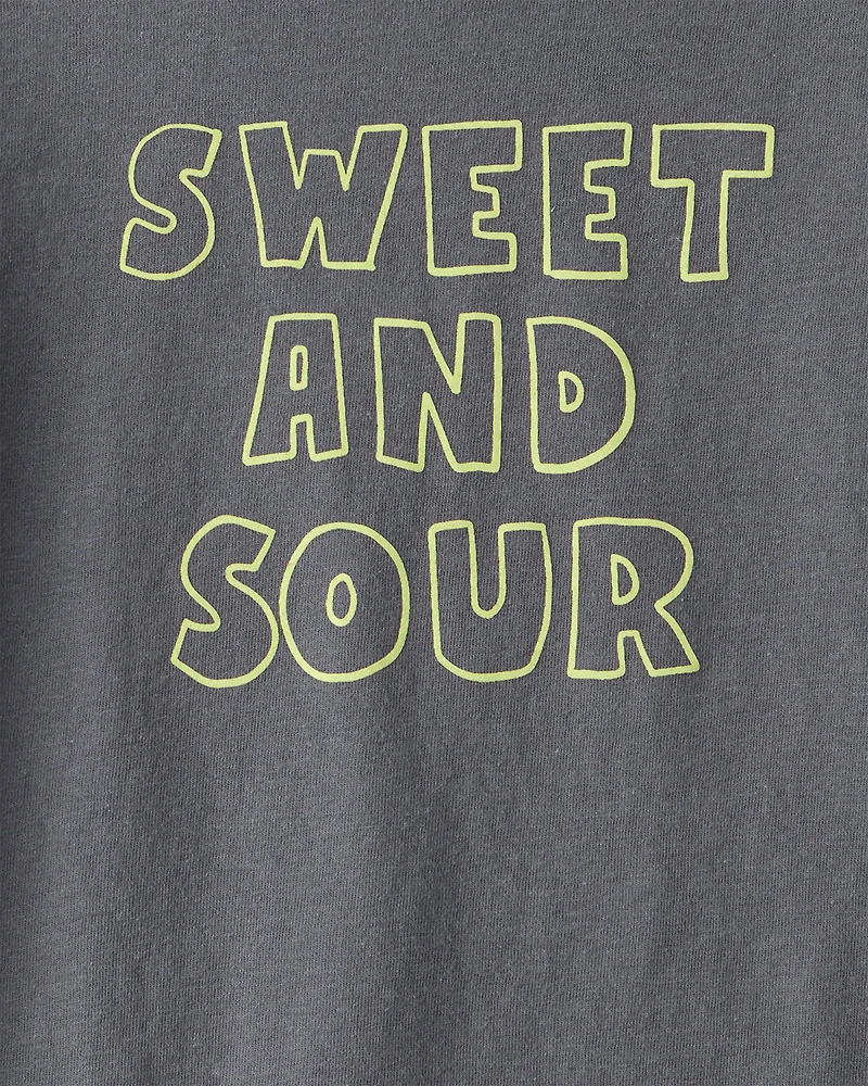 Toddler Boy Sweet and Sour Long-Sleeve Graphic Tee - Grey