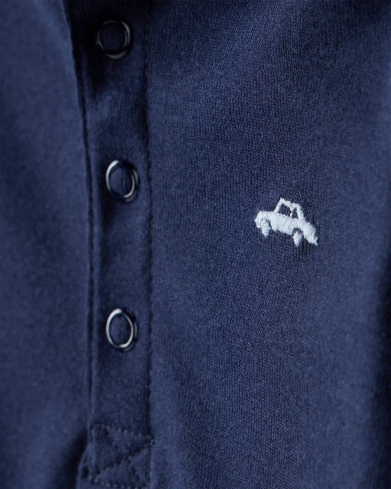 Baby Boy 2-Piece Car Bodysuit & Pant Set - Blue