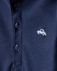 Baby Boy 2-Piece Car Bodysuit & Pant Set - Blue