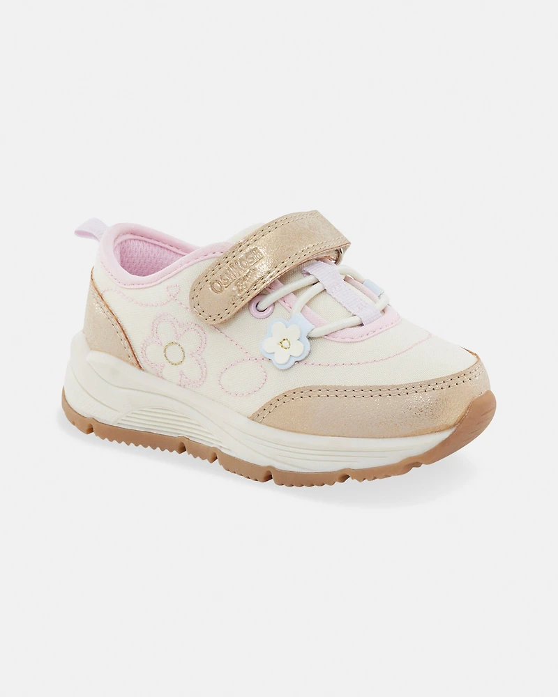 Toddler Girl Athletic Shoes - Tan/Gold