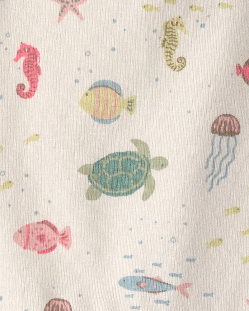 Baby Girl 2-Pack Organic Cotton Bubble in Under the Sea