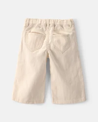 Baby Girl Floral Twill Pants - Cream