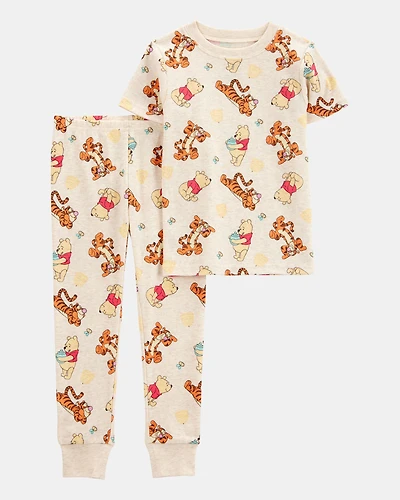 Toddler Boy Winnie The Pooh Snug Fit Cotton 2-Piece Pajamas - Beige