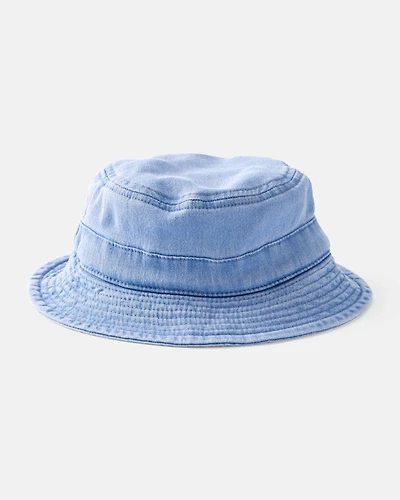 Baby Girl Chambray Bucket Hat - Blue