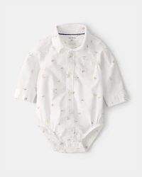 Baby Boy 2-Piece Easter Bunny Bodysuit & Suspender Pant Set - Cream/Khaki