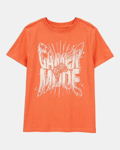 Boys Gamer Mode Short-Sleeve Graphic Tee - Orange