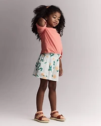 Toddler Rolled Cuff Tee - Coral