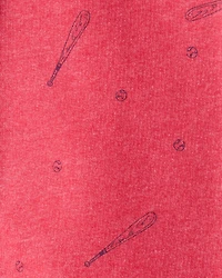 Toddler Boy Baseball French Terry Jogger - Red