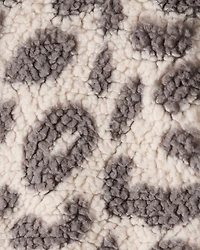 Baby Girl Cheetah Sherpa Quarter-Zip Pullover - Brown