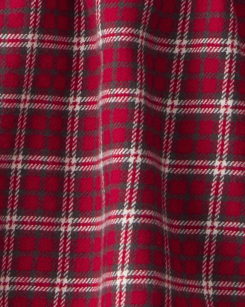 Baby Girl 3-Piece Plaid Print Tee, Skirt & Tight Set - Red