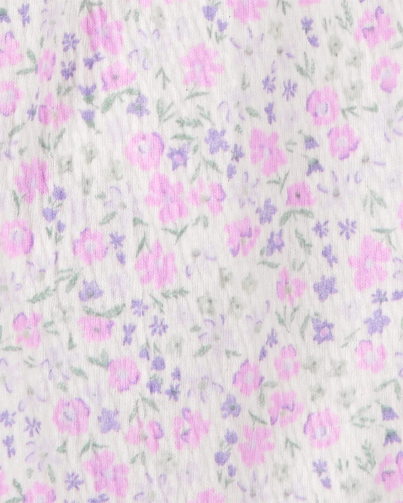 Baby 2-Piece Floral Jumpsuit & Headwrap - Purple