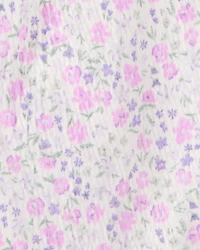 Baby 2-Piece Floral Jumpsuit & Headwrap - Purple