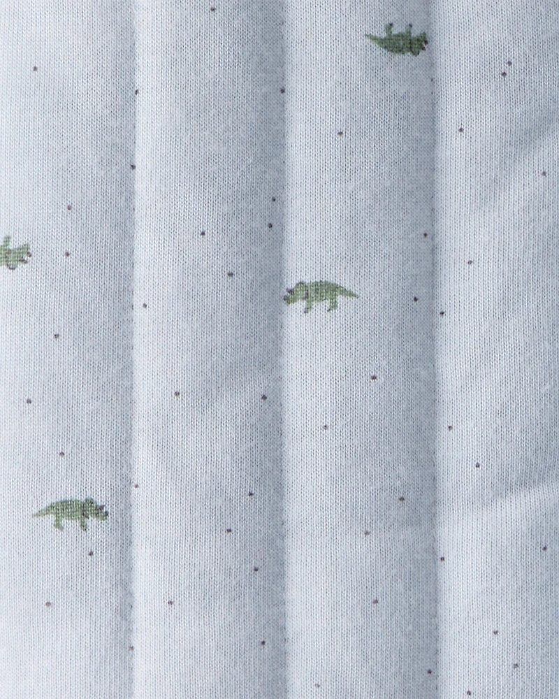 Baby Boy Dinosaur Quilted Cardigan - Blue