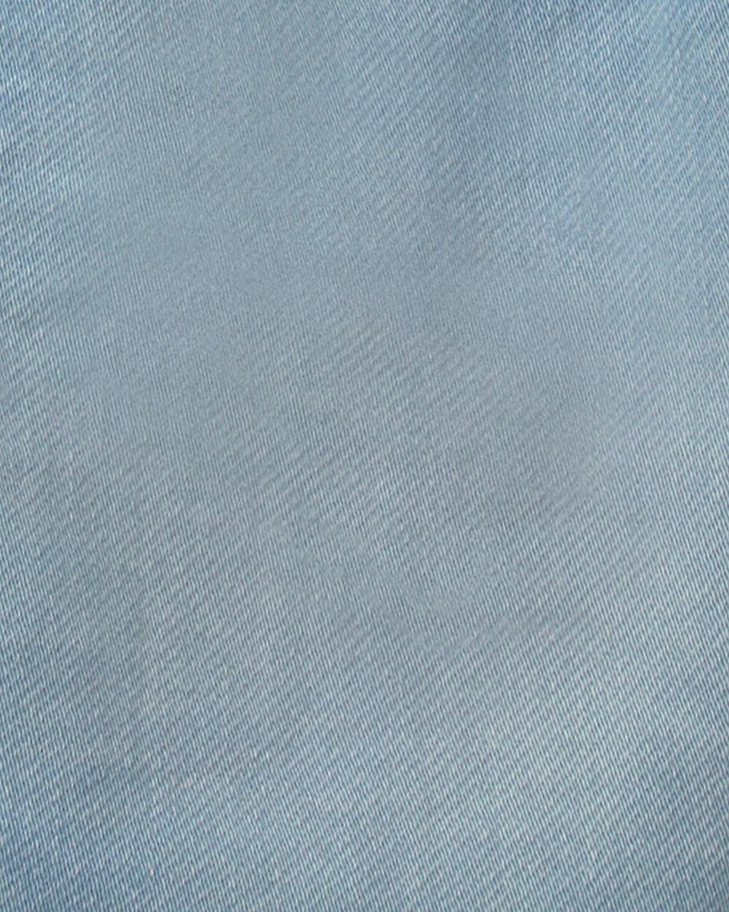 Baby Girl French Terry Knit Shorts - Light Wash