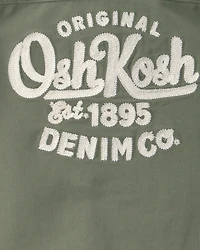 Baby Boy OshKosh Logo Short-Sleeve Button-Down Shirt - Green
