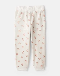 Toddler Girl 2-Piece Cherry Fruit Print Long-Sleeve Tee & Pant Set - Ivory