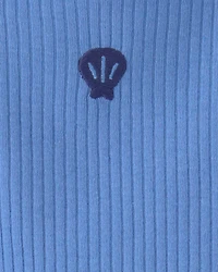 Baby Girl Seashell Short-Sleeve Bodysuit Dress - Blue