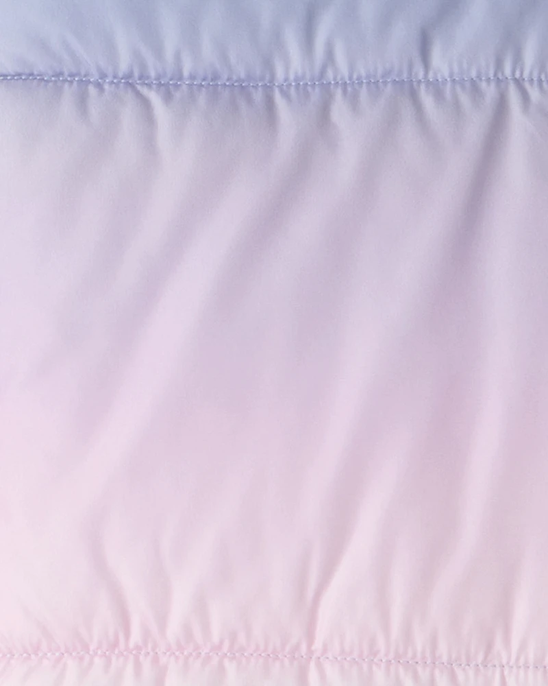 Girls Ombre Hooded Puffer Jacket