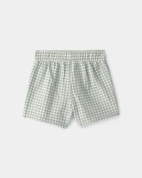 Baby 2-Piece Gingham Top & Short Set - Green