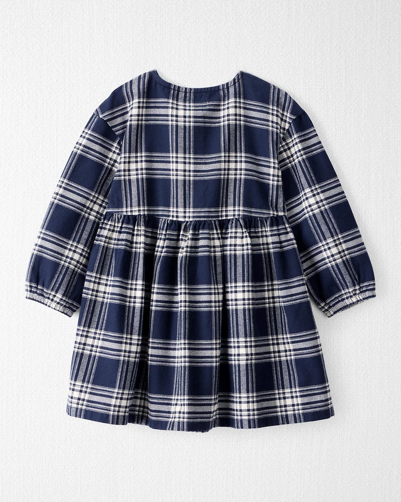 Toddler Girl Organic Cotton Flannel Dress