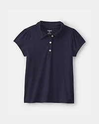 Girls 2-Pack Uniform Active Polo Shirts - Navy