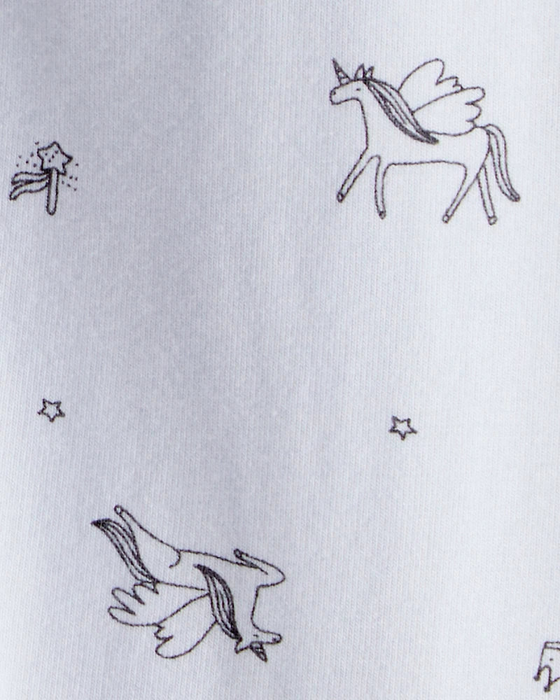 Baby Girl 2-Piece Unicorn Top & Printed Leggings Set - Blue