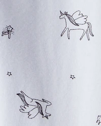 Baby Girl 2-Piece Unicorn Top & Printed Leggings Set - Blue