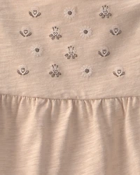 Toddler Girl 2-Piece Floral Sleeveless Top & Pant Set - Cream