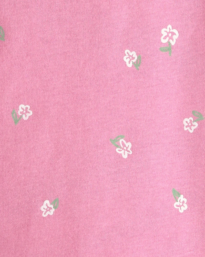 Baby Girl Floral Relaxed Top - Pink