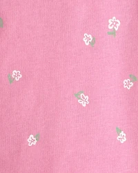 Baby Girl Floral Relaxed Top - Pink