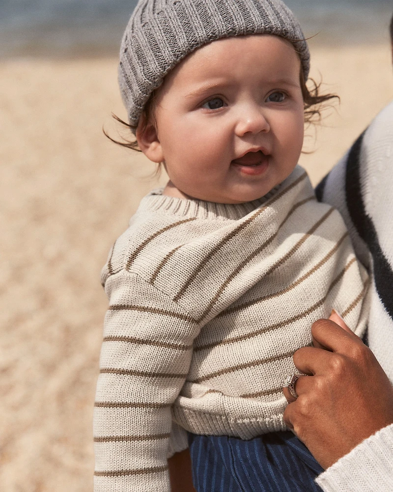 Baby Boy 2-Piece Long-Sleeve Tee & Pant Set - Ivory/Brown