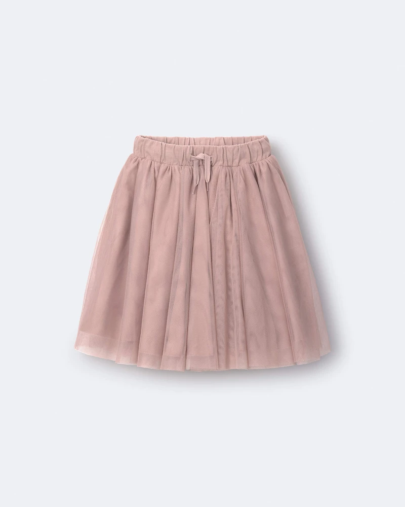 Toddler Girl Avenue Twirl™ Midi Skirt with Tulle - Light Pink
