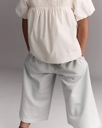 Toddler Girl Wide-Leg Drape Pant - Light Blue