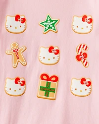 Girls Christmas Hello Kitty® Long-Sleeve Graphic Tee - Pink
