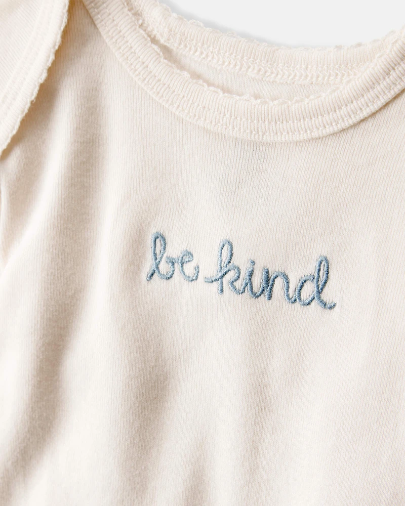 Baby 3-Piece Polka Dot Quilted Little Vest Set - Blue/Ivory