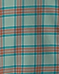 Boys Plaid Long-Sleeve Button-Down Shirt - Green
