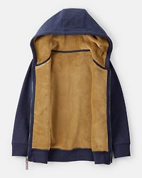 Boys Hooded Zip-Up Jacket - Navy