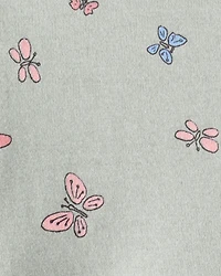 Baby Girl Butterfly Long-Sleeve Knit Dress - Green