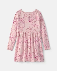 Girls Squishmallow Long-Sleeve Dress - Pink