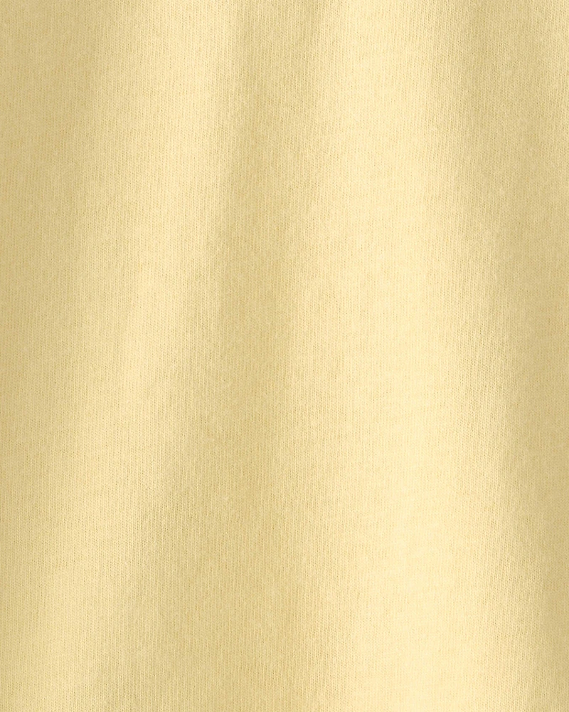 Baby Girl Heart Pocket Top - Yellow