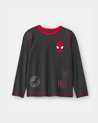 Boys 2-Piece ©Marvel Spider-Man Rashguard & Swim Trunk Set - Black/Red