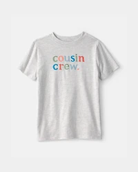 Kids 'Cousin Crew' Graphic Tee - Grey
