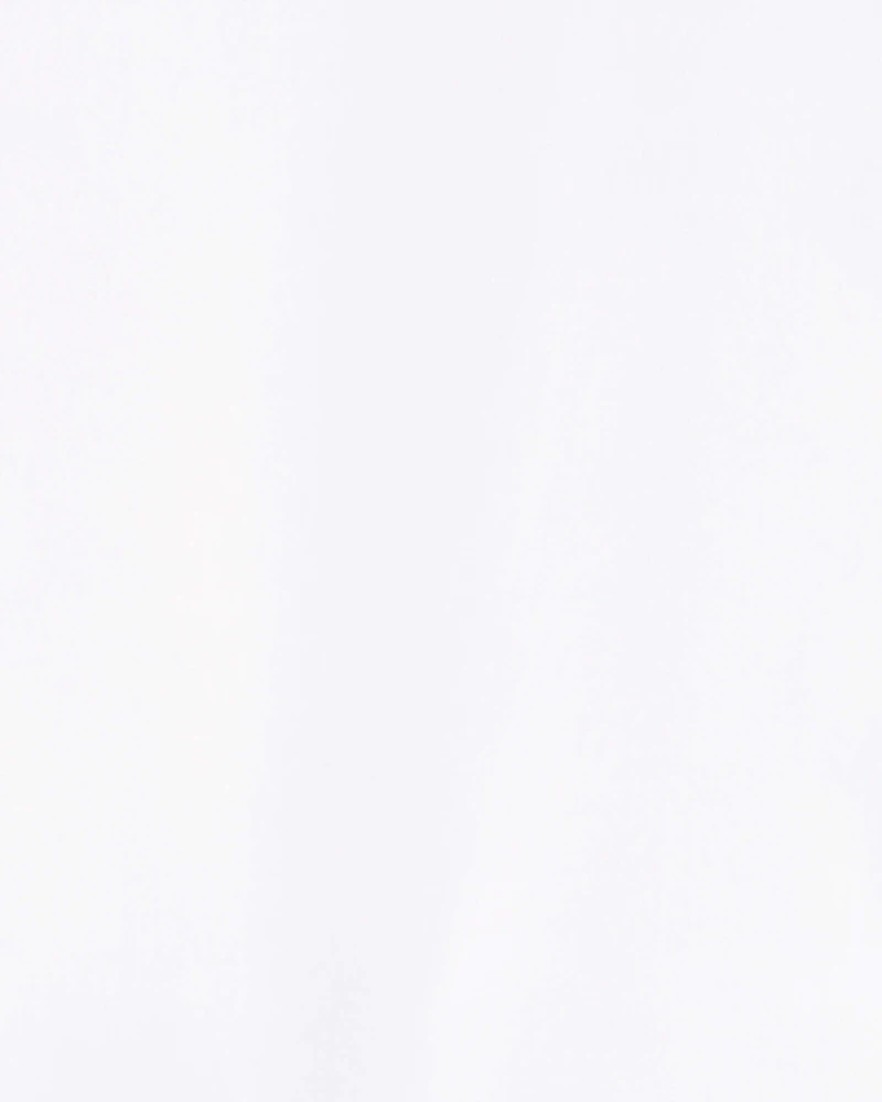 Baby Boy Button-Front Long Sleeve Bodysuit - White