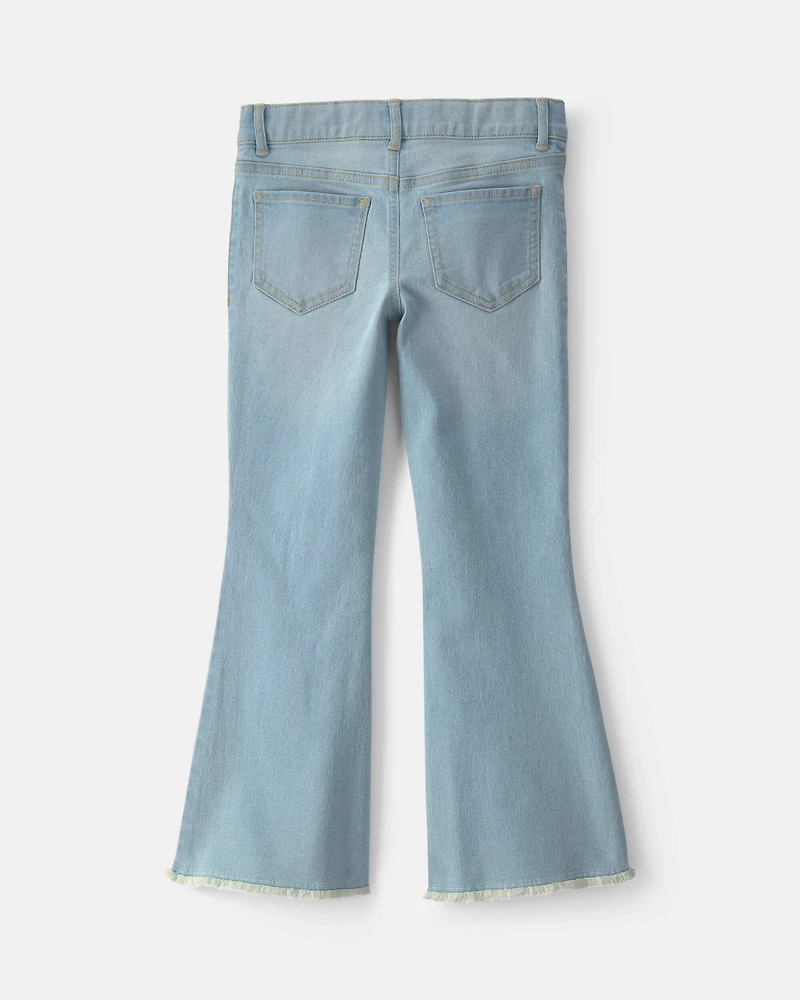 Girls Denim Flare Jeans - Light Wash