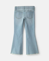 Girls Denim Flare Jeans - Light Wash