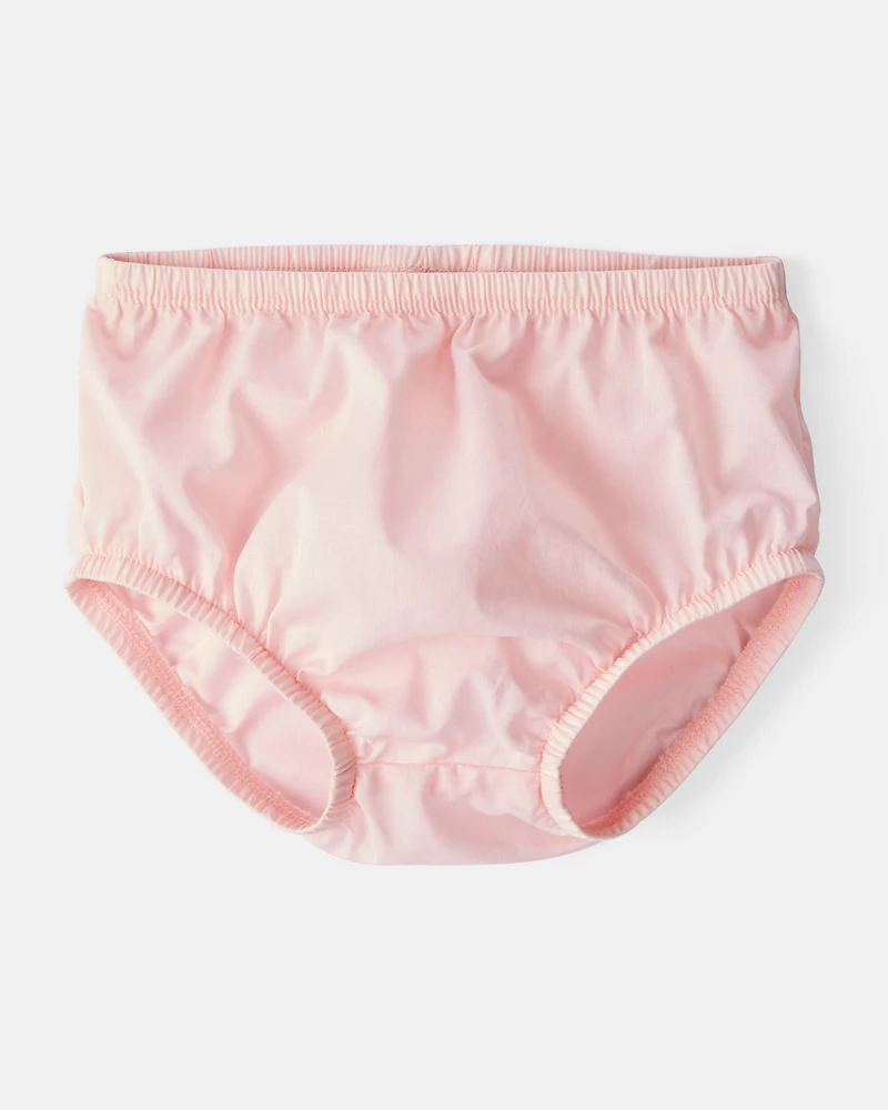 Baby Girl Embroidered Cotton Long-Sleeve Dress - Pink