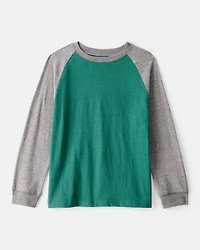 Boys Long-Sleeve Raglan Tee - Green