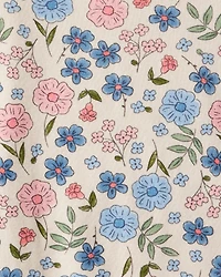 Baby Girl 3-Piece Floral Collared Cardigan Outfit Set - Blue